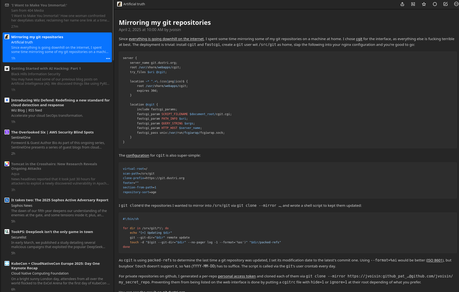 Feedbin RSS Reader